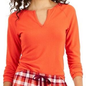 Jenni Women S Split-Neck Pajama‎ Top Fruit Punch Red XL